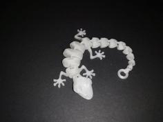 Articulated Lizard Keychain 3D Printer Model