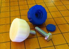 Knob With Encased Hex Head Screw 3D Printer Model