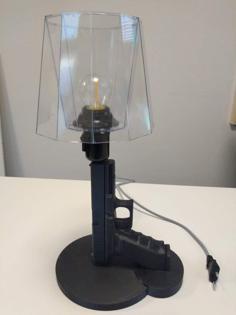 Glock Man Cave Table Lamp 3D Printer Model