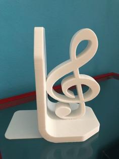 Treble And Bass Clef Bookend 3D Printer Model