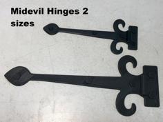 Hinges Medieval Looking 2 Sizes 3D Printer Model