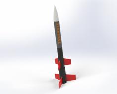 Two-Stage Fully 3D Printable Model Rocket 3D Printer Model