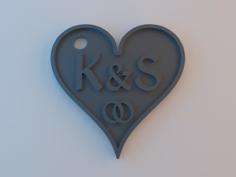 Wedding Favor – Heart Pendant 3D Printer Model