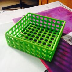 Square Wire Basket Tray 3D Printer Model