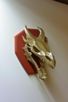 Skyrim Skull Dragon Wall Trophy 3D Printer Model