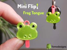 Mini Flip Frog Tongue Keychain 3D Printer Model