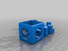 Puzzle 1b: Game SOMA [2] 3x3x3 With Box And Solution 3D Printer Model