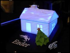 Ender 3 Xmas House LCD Cover 3D Printer Model