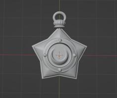 Moon Star Locket Pendant 3D Printer Model