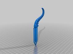 Tentacle Bookmark 3D Printer Model