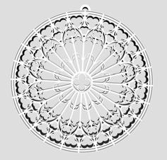 Rose Window Earrings 3D Printer Model