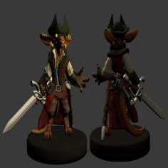 Kobold Pirate Miniature 3D Printer Model