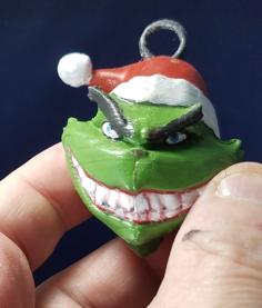 Grinch Christmas Ornament 3D Printer Model