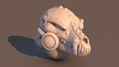 (Updated!) Wolf Skull Space Helmet For Miniatures 3D Printer Model