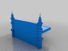 Wall Mounted Keyhooks W Minarets 3D Printer Model