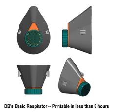 DB’s Basic Respirator With Replaceable Filter 3D Printer Model