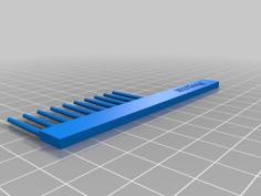 Simple Customizable Comb With Name Inscribed 3D Printer Model