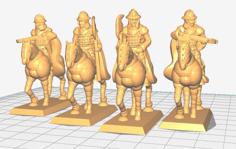 Town Guards On Horseback 3D Printer Model