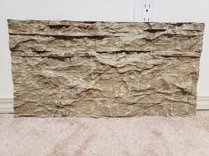 Aquarium Background – Textured Limestone Wall – 2×1 Foot 3D Printer Model