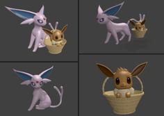 ♡♡ Eevee And Espeon ♡♡ 3D Printer Model