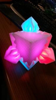 BlinkyCube – RGB Addressable Lights In The Gear Cube. 3D Printer Model