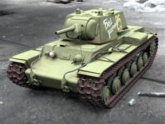 Heavy Tank KV-1 Rc Model 1/10 3D Printer Model