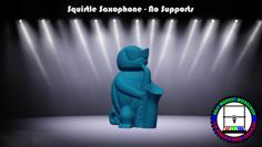 Squirtle Saxophone – No Support – Print In Place 3D Printer Model