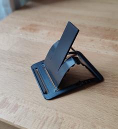 Foldable Credit Card Sized Phone Holder 3D Printer Model