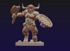 Charging Minotaur 3D Printer Model