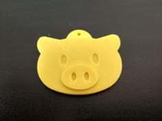 Pig Keychain 3D Printer Model