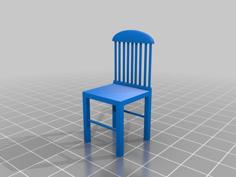 Basic Wooden Chair 3D Printer Model