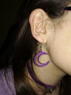 Moon Earrings 3D Printer Model