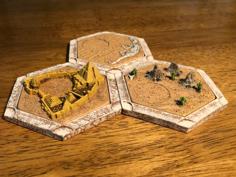 Catan Desert Variants For Dakanzla 2.0 Magnetic Base Set 3D Printer Model