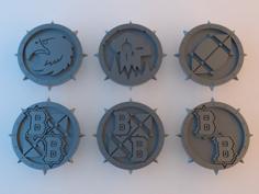 BB Tokens – 40mm X 4mm (plus Spikes) 3D Printer Model