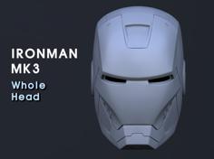 IRON MAN MK HEAD(unwearable) 3D Printer Model