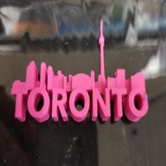 Toronto Skyline And Sign Magnet 3D Printer Model