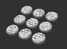 32 Mm Cobblestone Bases X 9 3D Printer Model