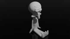 Squidward Sitting 3D Printer Model