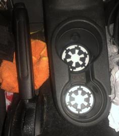 Jeep Wrangler JK Star Wars Imperial Cog Cup Holder Coasters 3D Printer Model