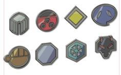 Pokemon Gym Badges – Johto 3D Printer Model