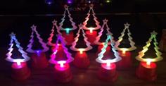 Christmas Tree With Color Changing LED 3D Printer Model