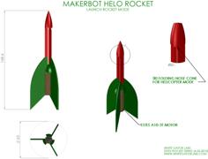 Helo Model Rocket & Launch Pad (Estes Style) 3D Printer Model