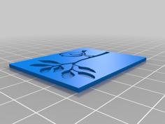 Embossing Plates – Bird Branch 3D Printer Model