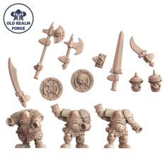 Free Miniatures – Old School Modular Orc Warriors Set 1 3D Printer Model