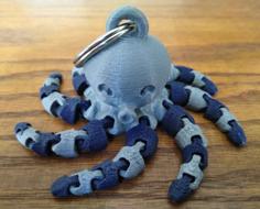 Cute Mini Octopus Keychain (Remix) 3D Printer Model