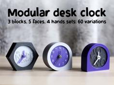 Modular Desk Clock 3D Printer Model