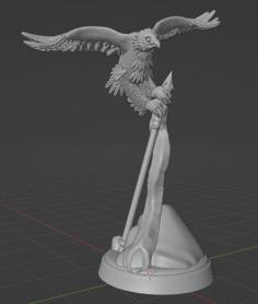 Frosthaven: Banner Spear Bird Summon 3D Printer Model