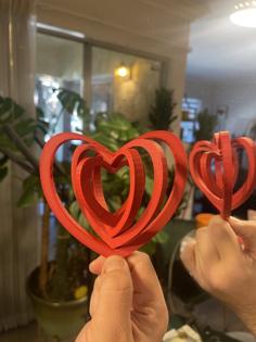 Spinning Heart Print-in-place 3D Printer Model