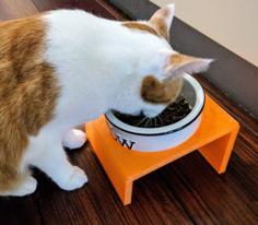 Customizable Cat / Dog Bowl Stand 3D Printer Model