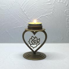 Candlestick Heart 3D Printer Model